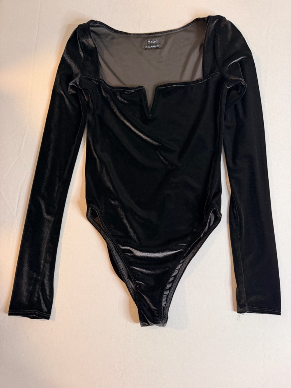 Urban Outfitters Black Ribbed Knit Top Long Sleeve Size Small